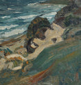 Load image into Gallery viewer, Mid Century Vintage Art Room Oil Painting from Sweden
