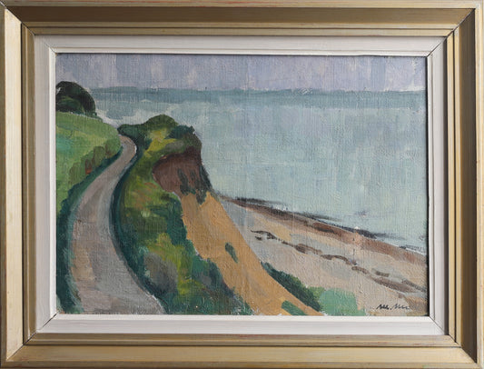 Vintage Mid Century Original Coastal Oil Painting