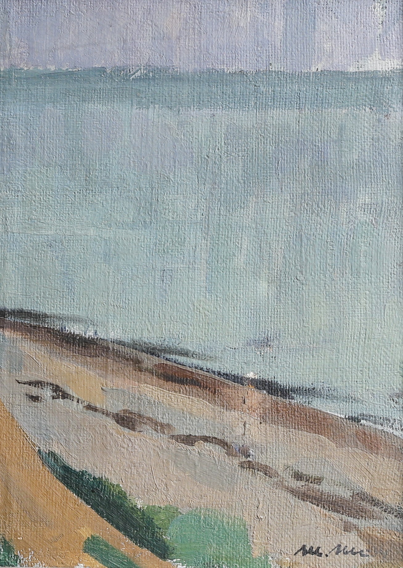 Vintage Mid Century Original Coastal Oil Painting