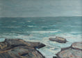 Load image into Gallery viewer, Vintage Art Room Mid Century Vintage Coast Oil Painting
