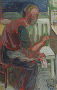 Load image into Gallery viewer, Vintage Portrait of Artist Working in Studio from Sweden
