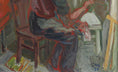 Load image into Gallery viewer, Vintage Portrait of Artist Working in Studio from Sweden
