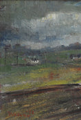Load image into Gallery viewer, Mid Century Original LAndscape Oil Painting from Sweden
