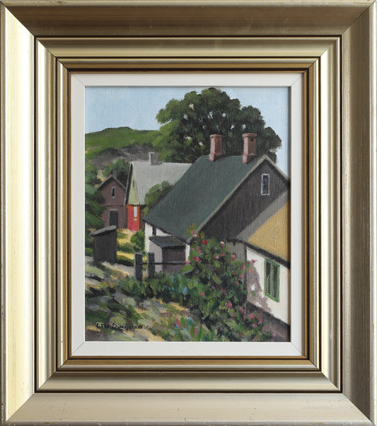 Vintage Art Original Oil Painting From Sweden