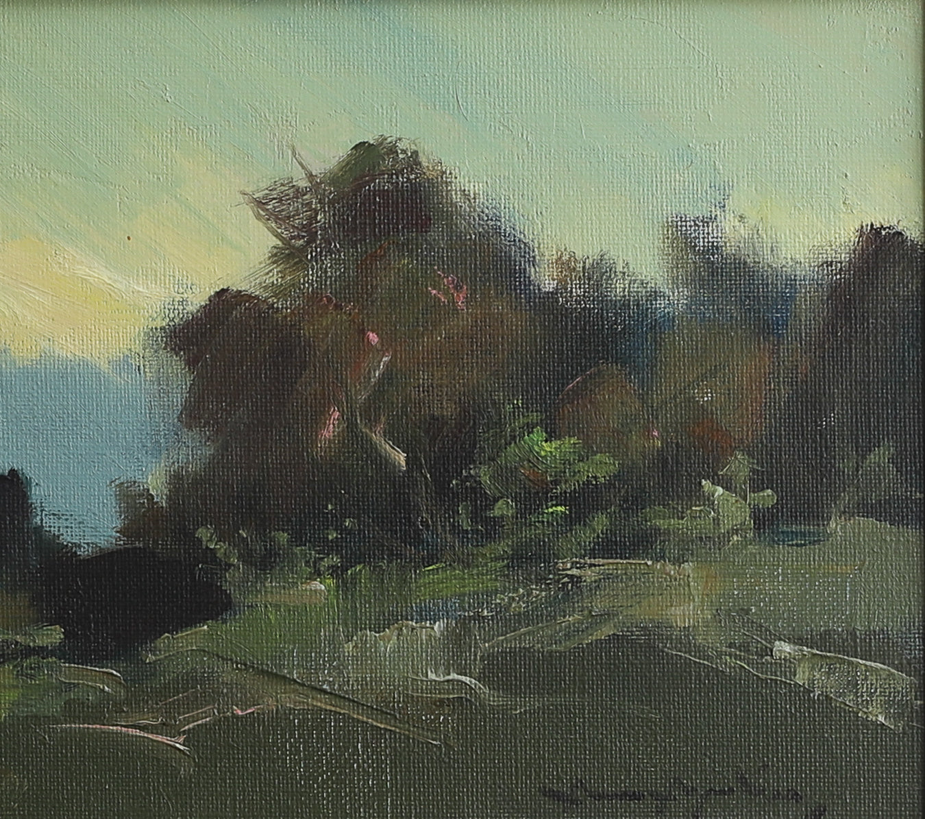 Vintage Original Coastal Oil Painting from Sweden