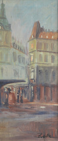 Load image into Gallery viewer, Vintage Original Stockholm Cityscape Oil Painting
