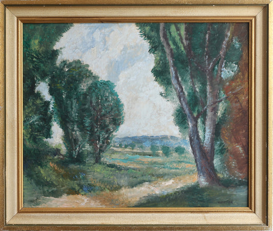 Vintage Art Room Original Landscape Oil Painting