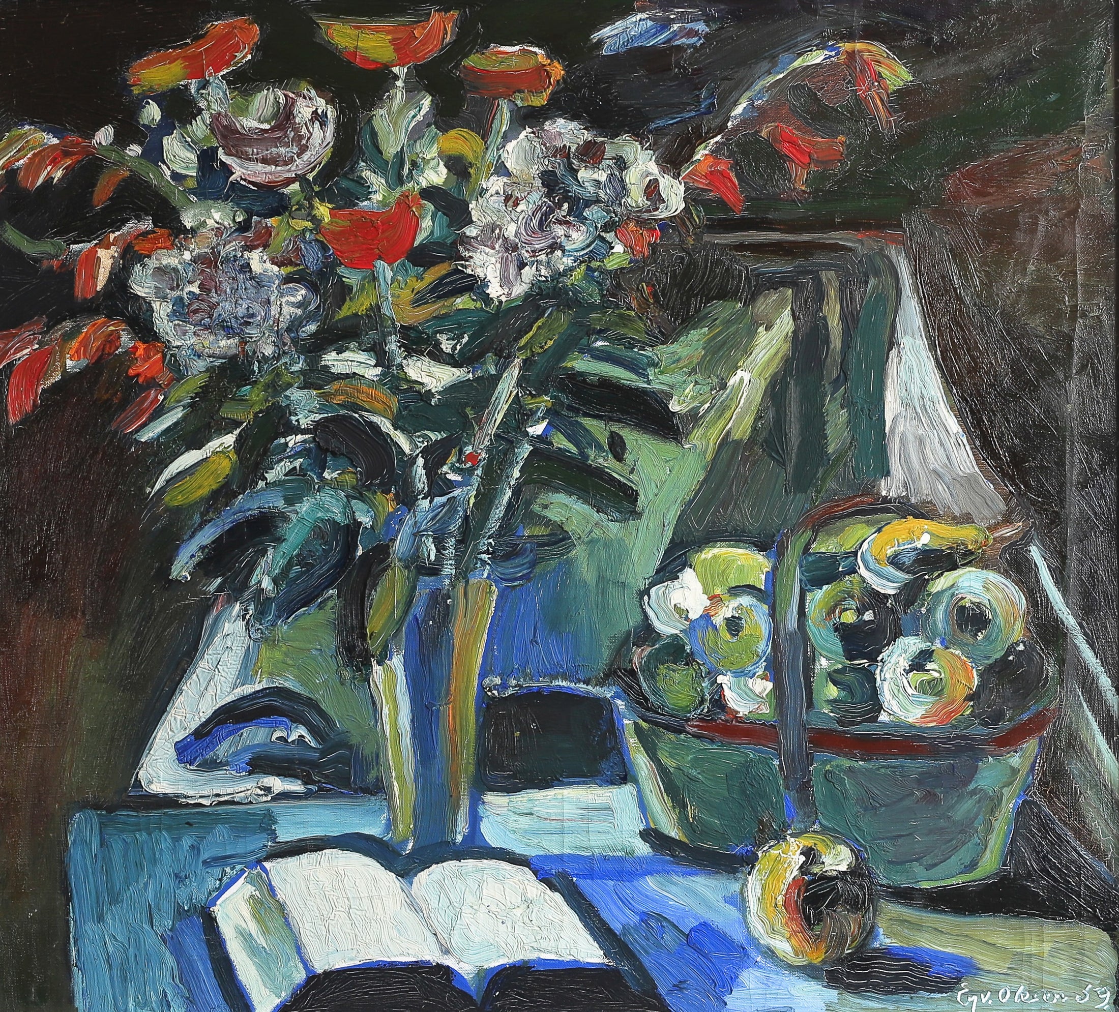 Affordable Vintage Art from Sweden Original Still Life