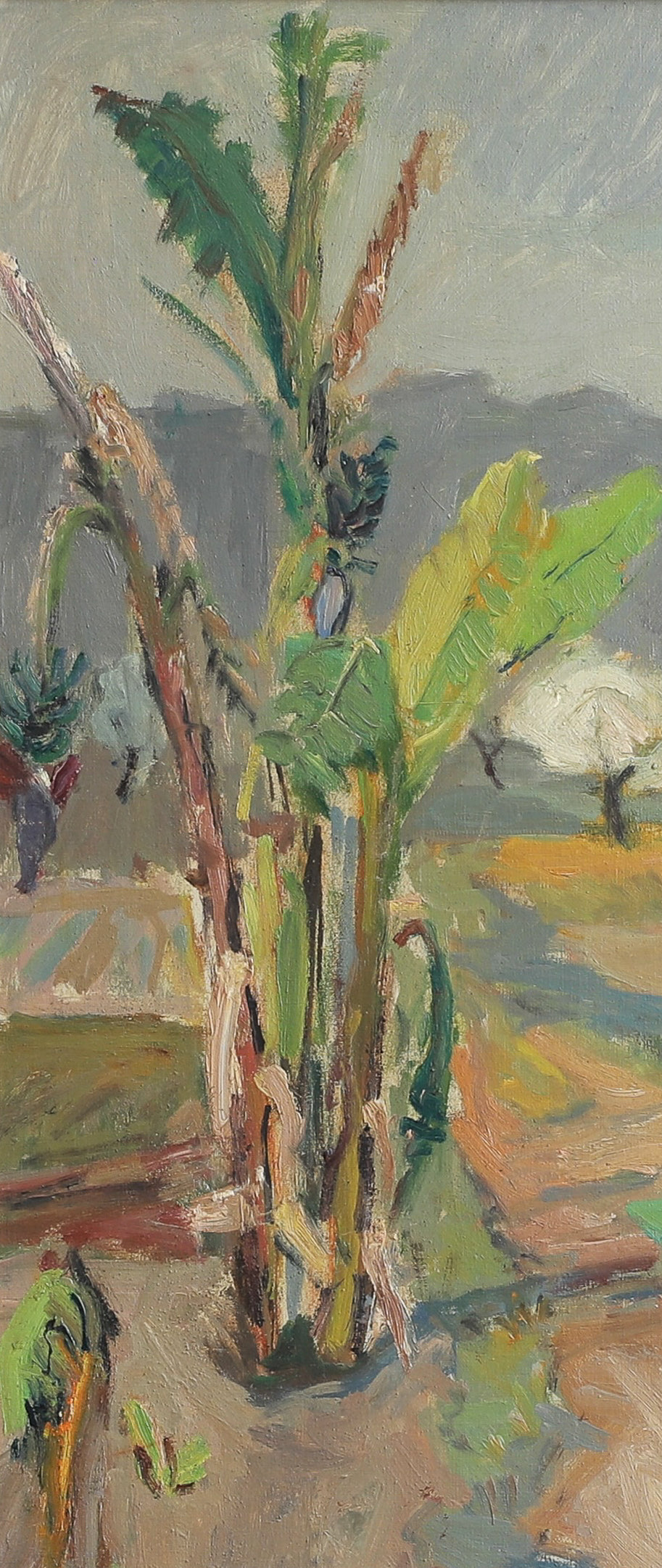 Vintage Art Room Mid Century Original Oil Painting from Sweden