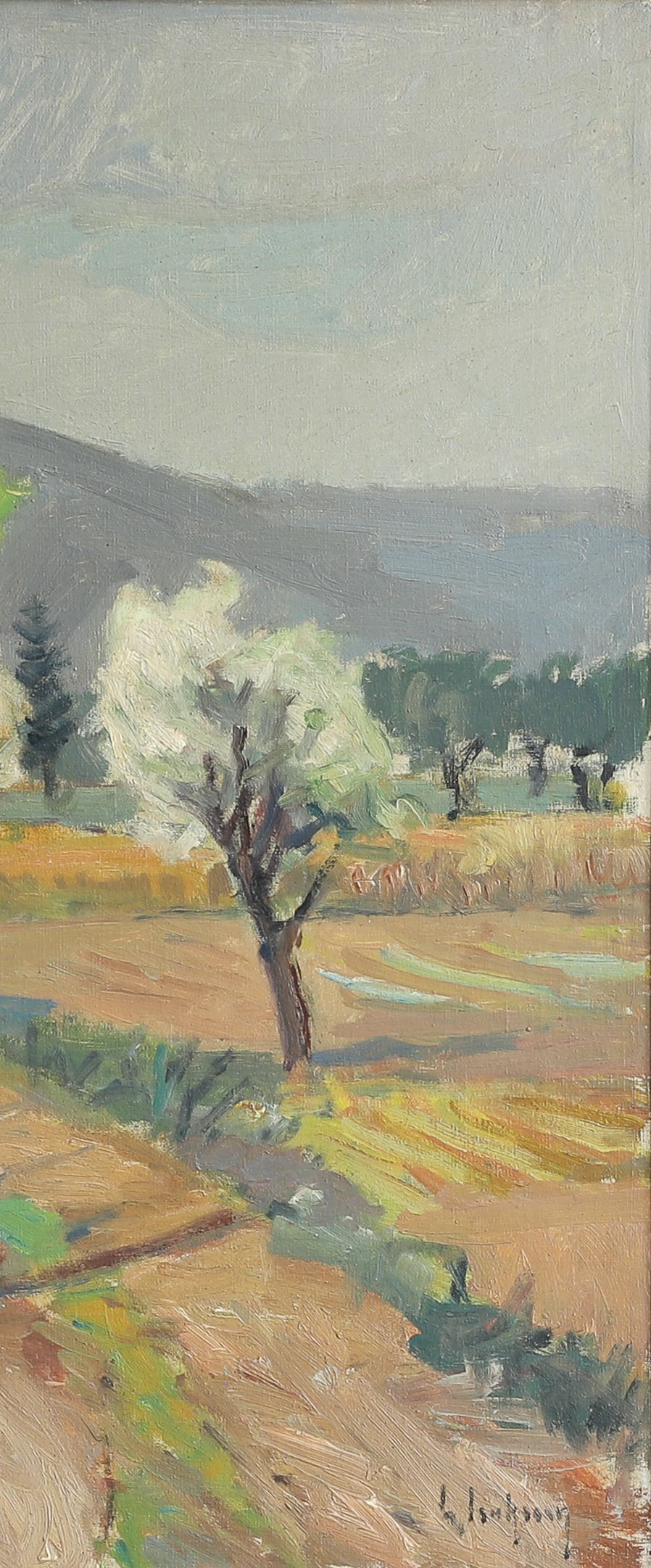 Vintage Art Room Mid Century Original Oil Painting from Sweden