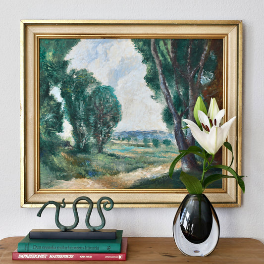 Vintage Art Room Original Landscape Oil Painting