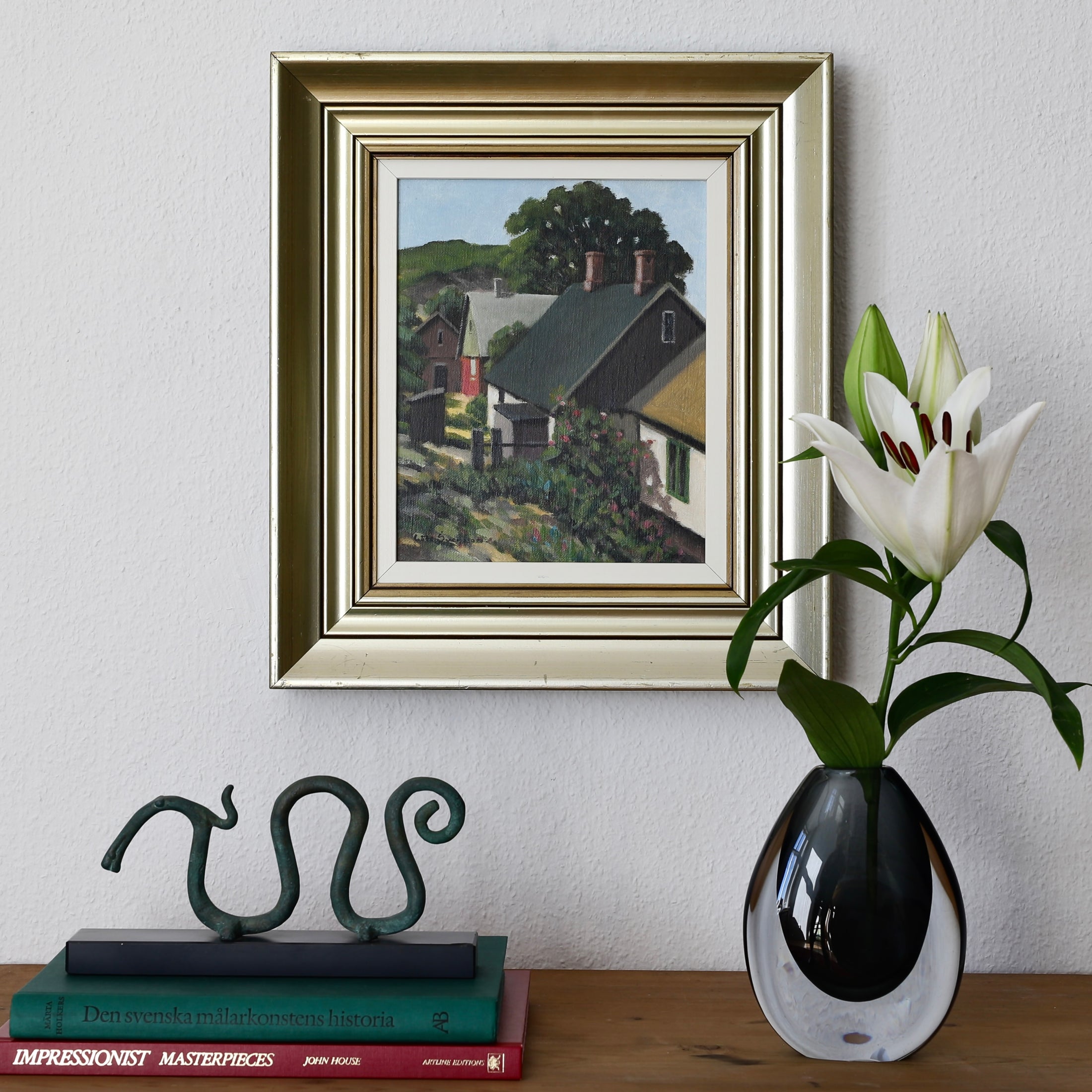 Vintage Art Original Oil Painting From Sweden