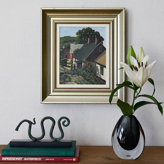 Vintage Art Original Oil Painting From Sweden