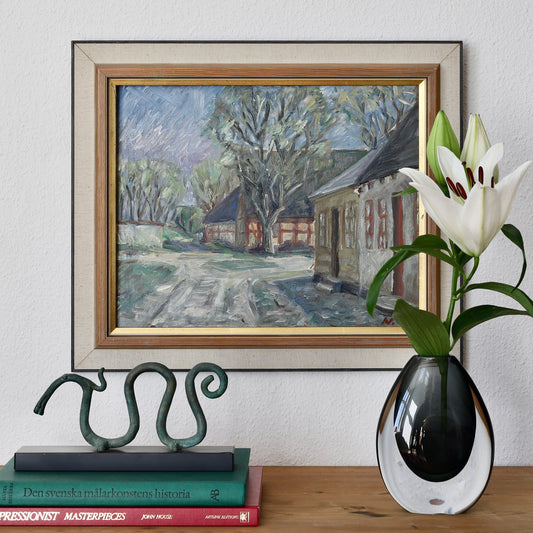 Vintage Art Original Oil Painting from Sweden