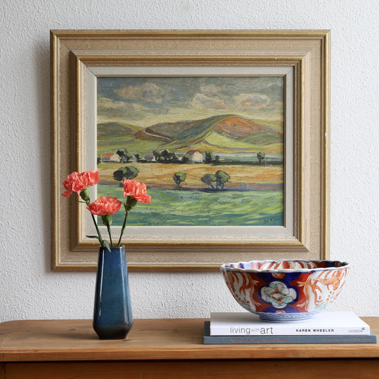 Mid Century Orignal Landscape Oil Painting 1950