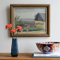 Load image into Gallery viewer, Vintage Mid Century Orignal Coastal Oil Painting from Sweden 1945
