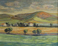 Load image into Gallery viewer, Mid Century Orignal Landscape Oil Painting 1950
