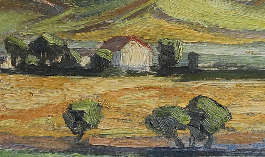 Mid Century Orignal Landscape Oil Painting 1950