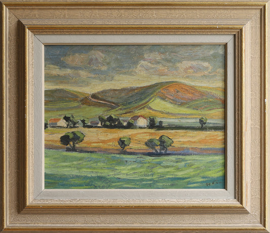 Mid Century Orignal Landscape Oil Painting 1950