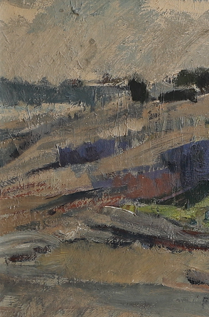 Vintage Mid Century Original Oil Painting from Sweden