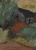 Load image into Gallery viewer, Vintage Art Room Original Farmhouse Painting from Sweden
