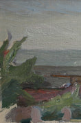 Load image into Gallery viewer, Vintage Mid Century Orignal Coastal Oil Painting from Sweden 1945
