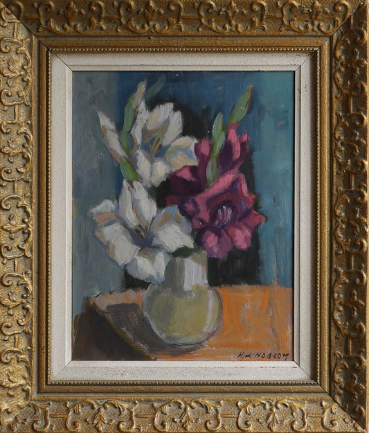 Vintage Original Still Life Oil Painting from Sweden