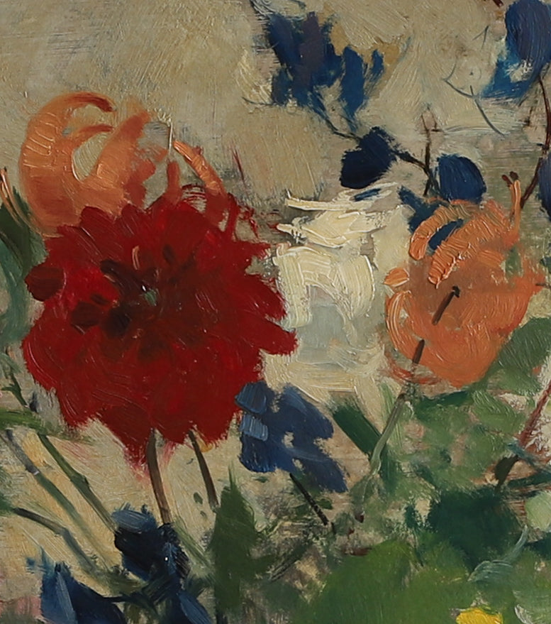 Vintage Original Still Life Oil Painting from Sweden 1949