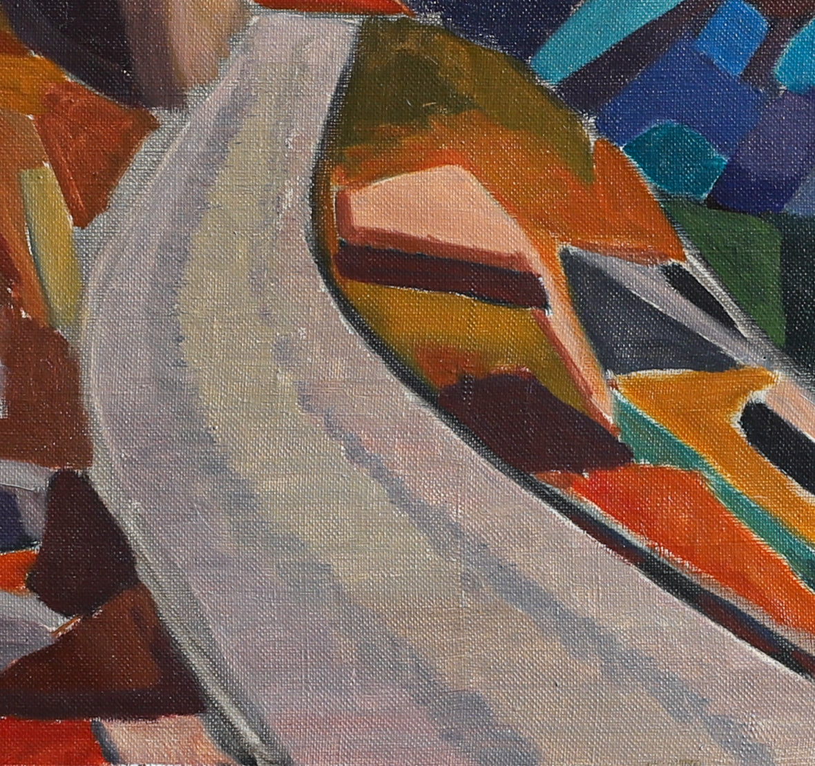 Original Mid Century Landscape Oil Painting from Sweden