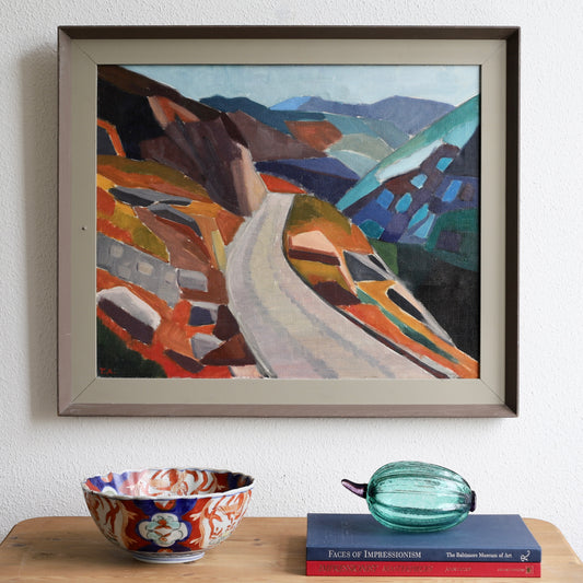 Original Mid Century Landscape Oil Painting from Sweden