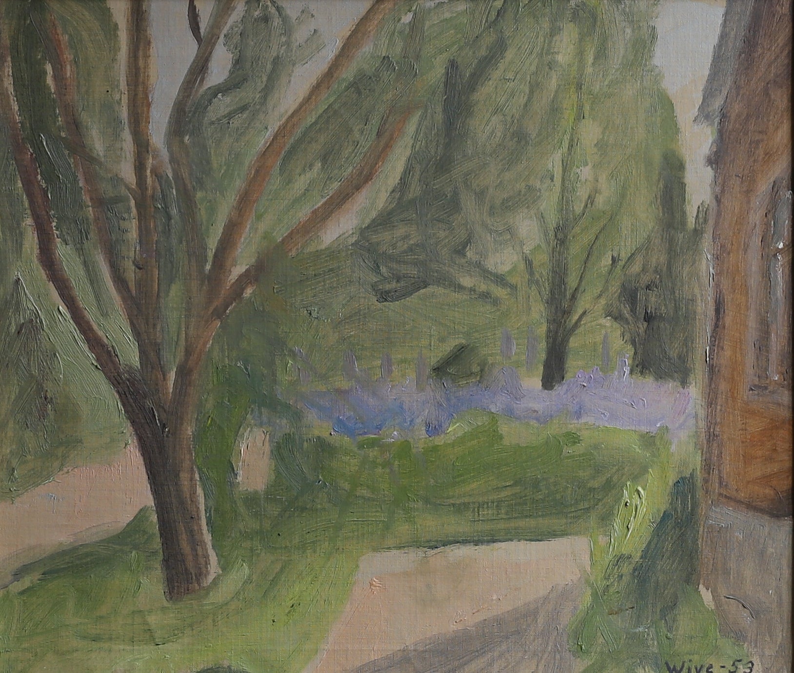 Mid Century Original Landscape Oil Painting From Sweden