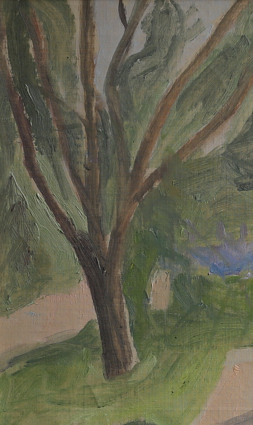 Mid Century Original Landscape Oil Painting From Sweden