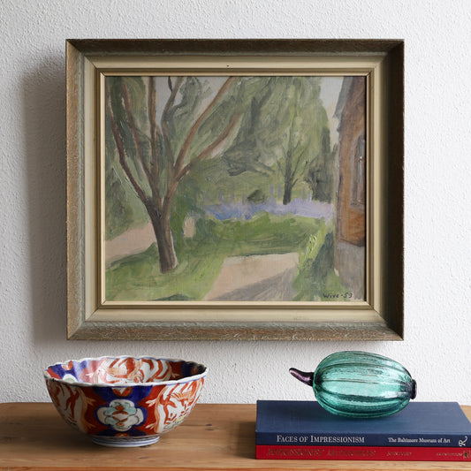 Mid Century Original Landscape Oil Painting From Sweden