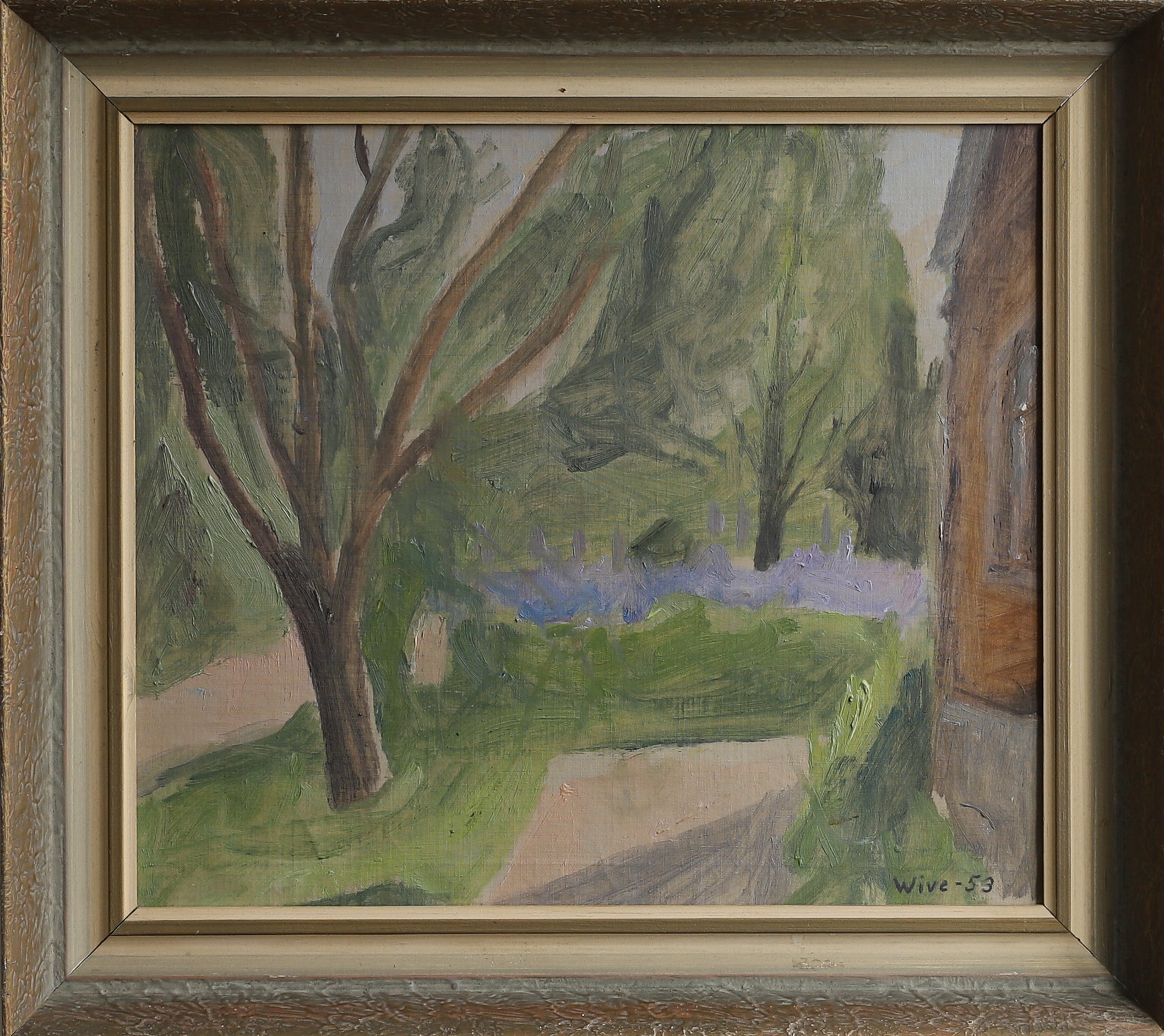 Mid Century Original Landscape Oil Painting From Sweden
