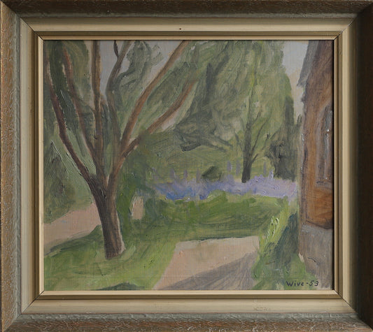 Mid Century Original Landscape Oil Painting From Sweden