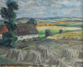 Load image into Gallery viewer, Mid Century Vintage Original Haystack Oil Painting From Sweden
