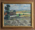 Load image into Gallery viewer, Mid Century Vintage Original Haystack Oil Painting From Sweden
