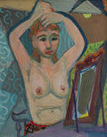 Load image into Gallery viewer, Mid Century Vintage Original Figurative Painting from Sweden
