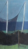 Load image into Gallery viewer, Original Mid Century Coastal Oil Painting from Sweden
