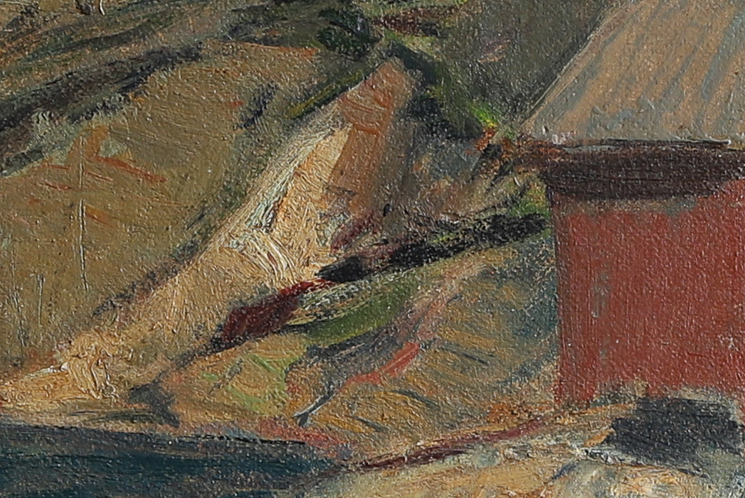 Mid Century Original Oil Painting From Sweden by G Isaksson