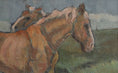 Load image into Gallery viewer, Mid Century Vintage Original Oil Painting of Horses from Sweden
