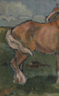 Load image into Gallery viewer, Mid Century Vintage Original Oil Painting of Horses from Sweden
