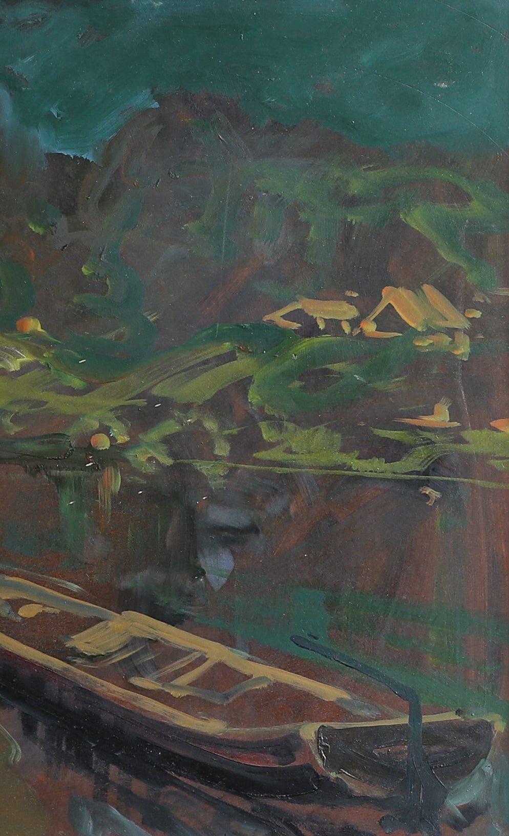 Affordable Art Mid Century Vintage Original Oil Painting  from Sweden