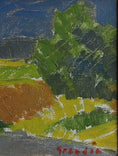 Load image into Gallery viewer, Mid Century Original Colorful Landscape Oil Painting from Sweden
