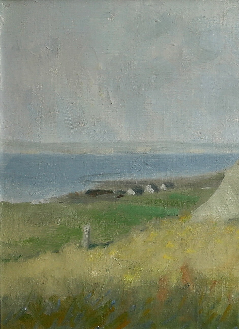 Vintage Mid Century Oil Painting from Sweden