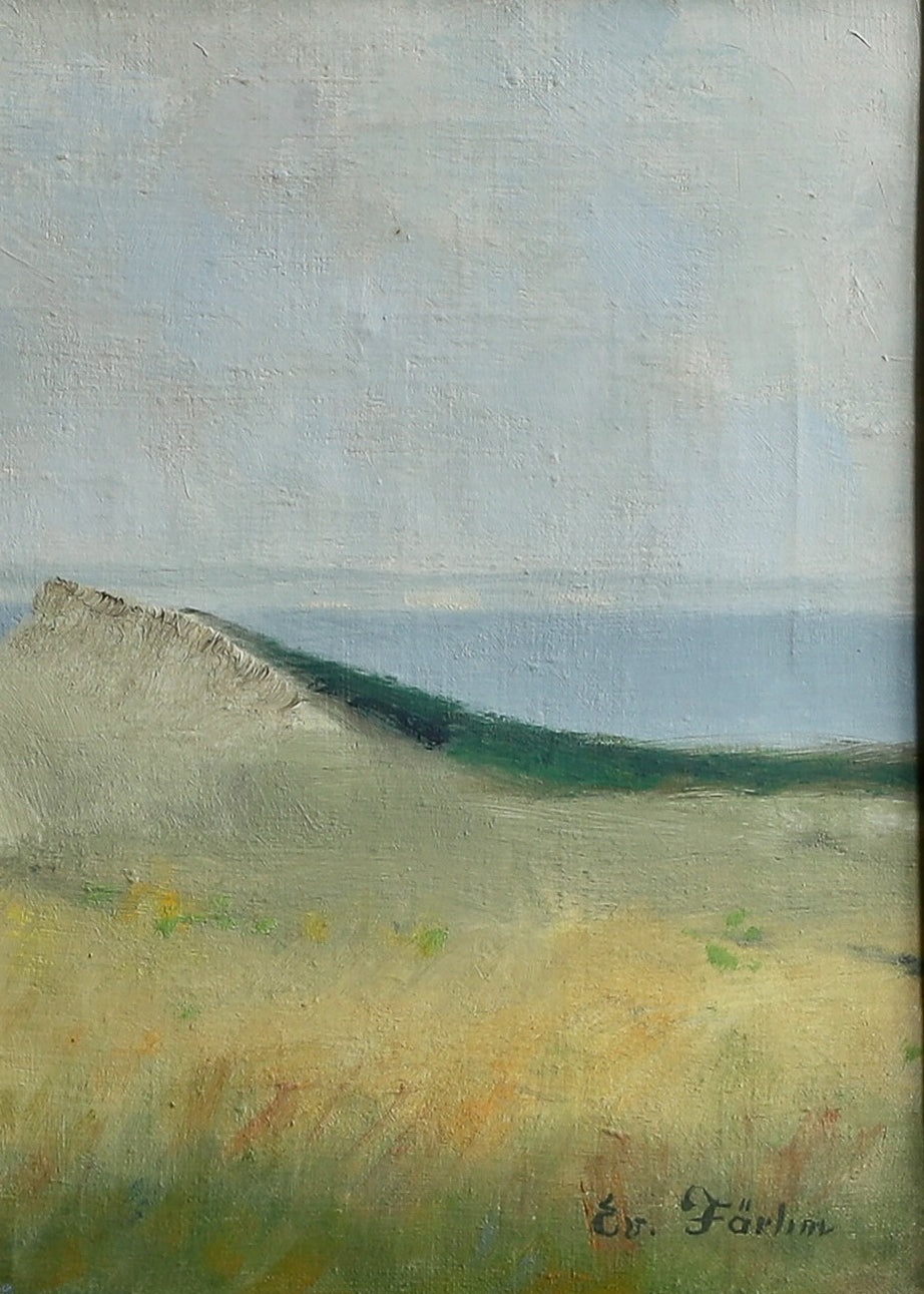 Vintage Mid Century Oil Painting from Sweden