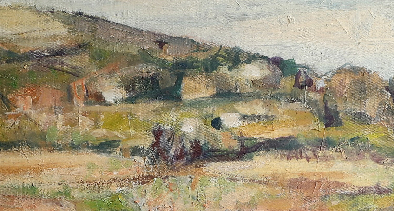 Original Vintage Mid Century Landscape Oil Painting