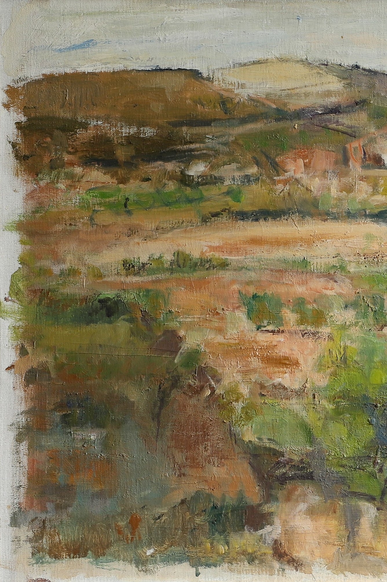 Original Vintage Mid Century Landscape Oil Painting