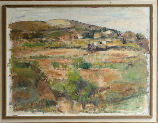 Original Vintage Mid Century Landscape Oil Painting