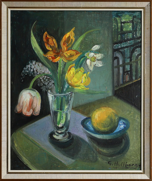 Mid Century Original Affordable Art Still Life from Sweden